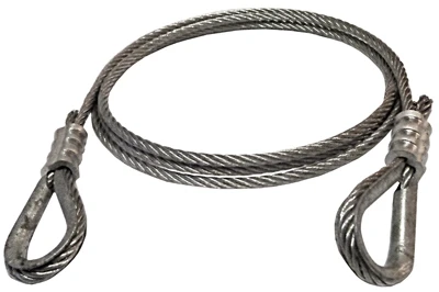 6-foot Power Pull Wire Rope Extension, 3/16" Galvanized Aircraft Cable