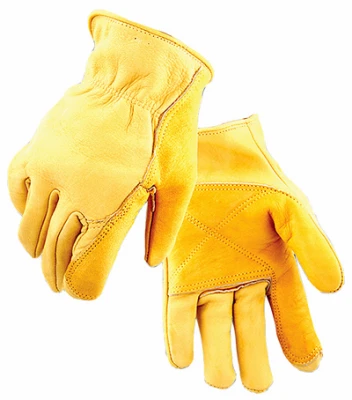 Men's Xl Gold Cowhide Leather Fencing Work Gloves