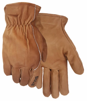 Extra Large Chocolate Cowhide Leather Work Gloves For Men
