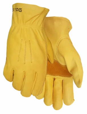 Men's Large Premium Gold Cowhide Fencing Gloves For Heavy-duty Protection