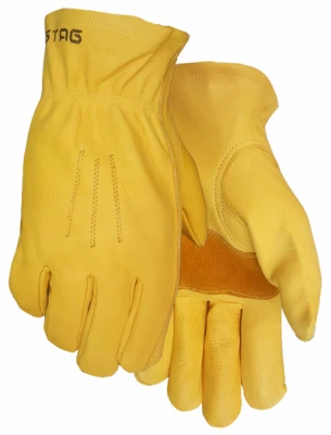 Men's Xl Premium Gold Cowhide Leather Fencing Gloves For Heavy-duty Protection