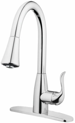 Kitchen Faucet With Pull-down Spray, Single Handle, Chrome Finish