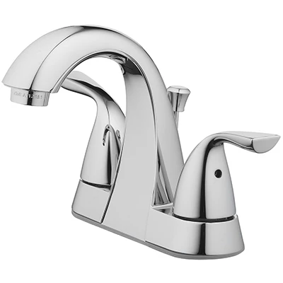Chrome Two-handle Lavatory Faucet With Pop-up Drain