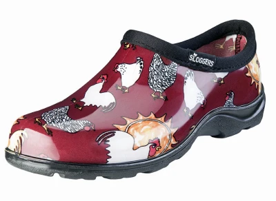 Women's Waterproof Slip-on Garden Shoes In Vibrant Red - Size 10