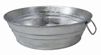 Durable 2 Quart Hot-dipped Steel Flat Tub