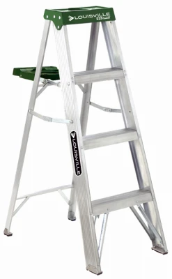 4-foot Aluminum Type Ii Step Ladder With 225 Lb Load Capacity