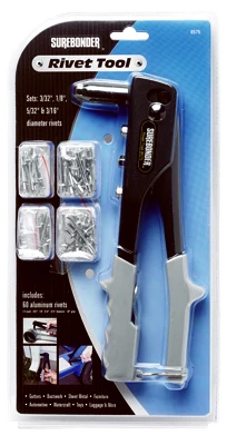 Robust Heavy-duty Rivet Kit With Adjustable Nosepieces & Assorted Rivets