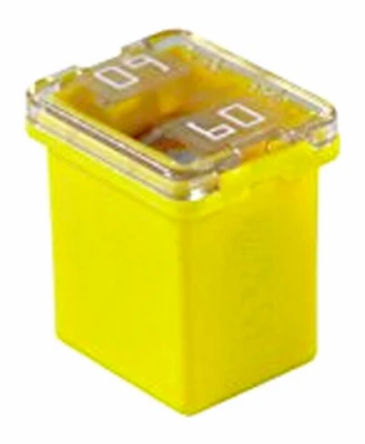 Female Maxi Fuse, Yellow, 60-amp For Automotive Applications