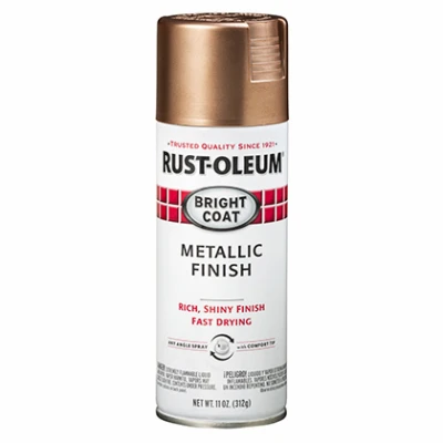 Bright Coat Rose Gold Metallic Enamel Spray Paint 11 Oz