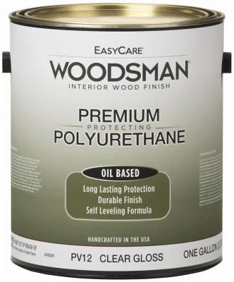 Woodsman Fast Dry Varnish Polyurethane Interior Wood Finish, Oil Base, Clear Gloss, 12 Oz. Spray