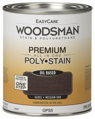 Woodsman Stain & Polyurethane, Oil-base Glossmission Oak, Qt.