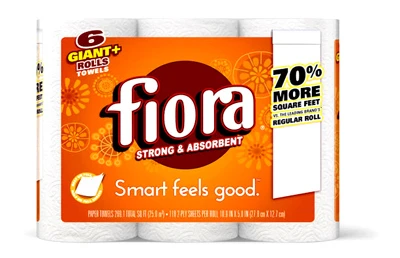 Giant+ Two-ply Paper Towels - 6 Jumbo Rolls With Select-a-size Sheets