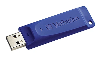 8gb Blue Usb Flash Drive With Retractable Design