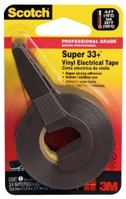33 Premium Vinyl Electrical Tape – 0.75" X 200" Roll