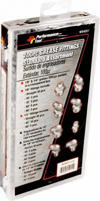 Complete 100-piece Grease Fitting Assortment For Precision Lubrication