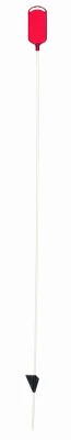 46-inch Red Oval Lens Driveway Marker With Reflective Top And Easy Installation