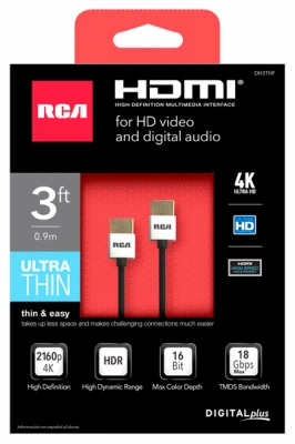 Slim 3-foot Hdmi Cable With 4k Hdr Support