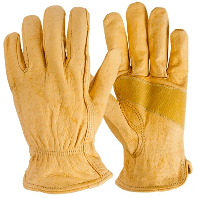 Extra Large Men’s Premium Cowhide Leather Work Gloves With True Grip