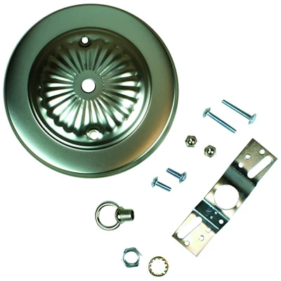 5-inch Brushed Pewter Traditional Ceiling Canopy Kit With Center Hole