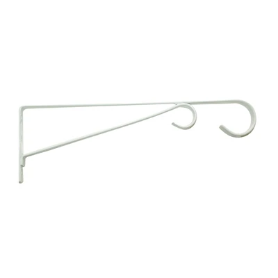 15-inch White Powder-coated Steel Hanging Plant Bracket