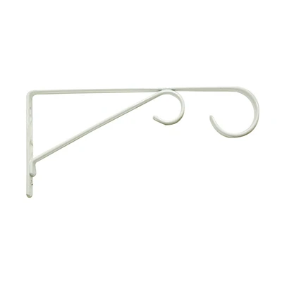 White Steel 9" Hanging Plant Bracket - Durable & Stylish