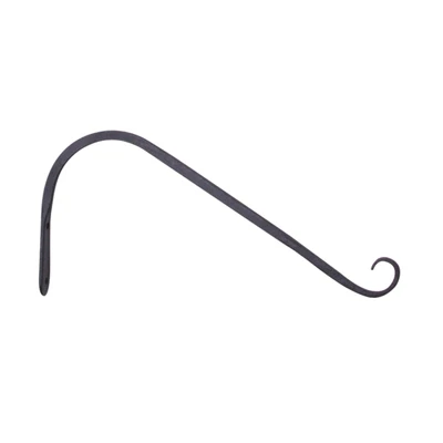 Durable 12" Black Angled Hanging Plant Hook