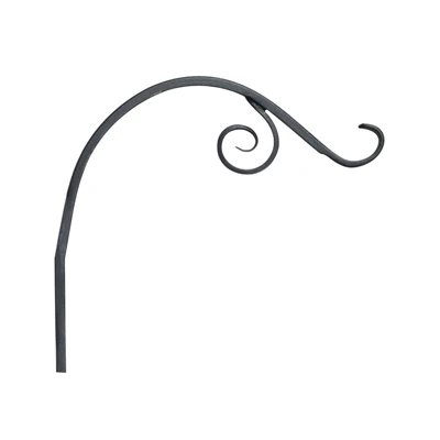 12-inch Black Forged Metal Plant Hanging Bracket