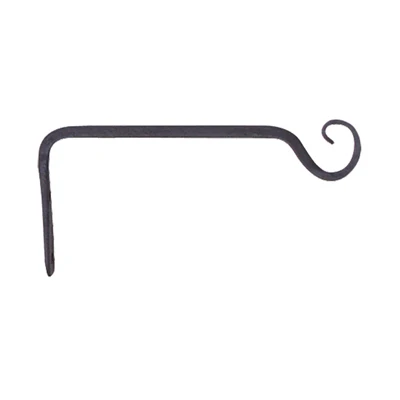 Durable 6-inch Black Straight Hanging Plant Hook