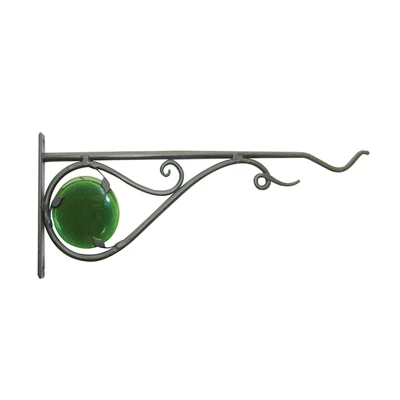15-inch Black Stained Glass Hanging Plant Holder
