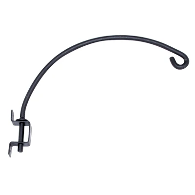 Plant Bracket, Hanging, Swivel, Black Steel, 12-in.