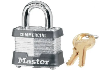 1.5 Inch Laminated Steel Padlock With Hardened Shackle - Keyed Alike #3447
