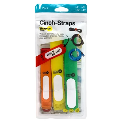 Assorted 8-pack Cinch-strap Labels With Stainless Steel Buckles