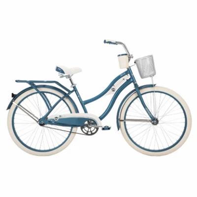 Ladies Deluxe 26" Gloss Periwinkle Cruiser Bike With Coaster Brake