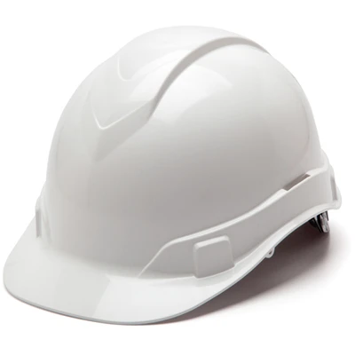 Ridgeline White Cap Hard Hat With Adjustable Ratchet Suspension