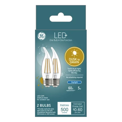 Energy-saving Daylight Led Outdoor Bulbs, 5w, 2-pack