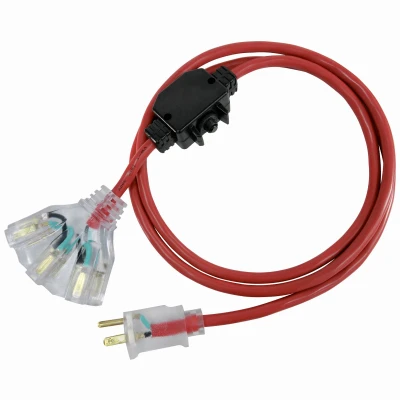Durable 50-foot Red 14-gauge Outdoor Extension Cord
