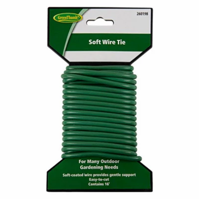 16 Ft. Light-duty Soft Coated Plant Wire Tie - Flexible Support
