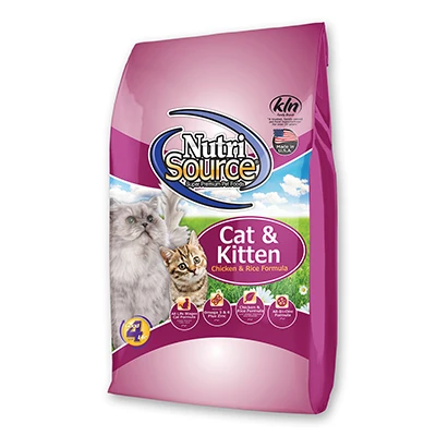 Premium Chicken & Rice Dry Cat & Kitten Food - 4 Lbs