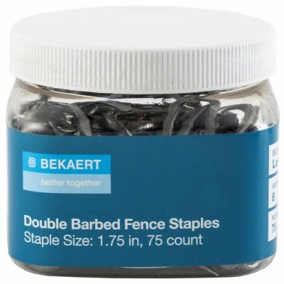 8-gauge Bezinal Coated Double Barbed Fence Staples – 75 Pack