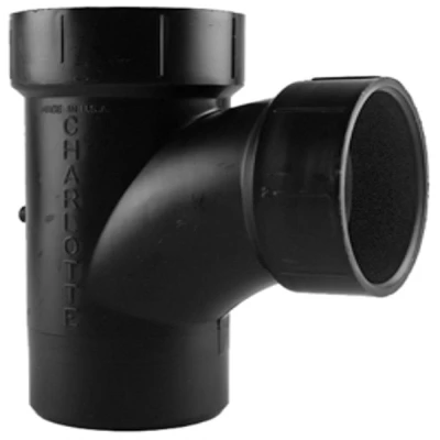 2-inch Abs Sanitary Street Tee With Spigot X Hub Connections