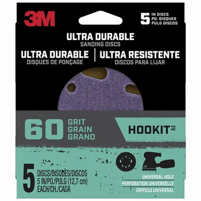 5-inch 60-grit Sanding Discs - 5 Pack