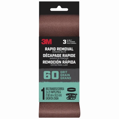 60-grit Power Sanding Belt, 3 X 21 Inches