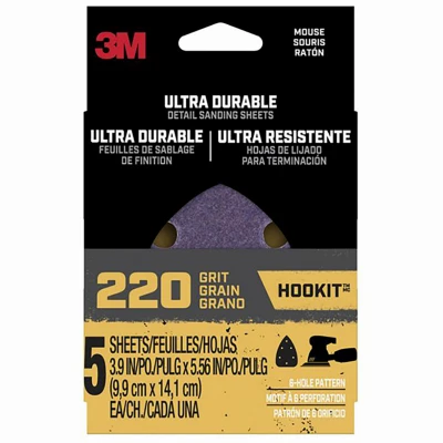 220-grit Mouse Detail Sanding Sheets – 5 Pack