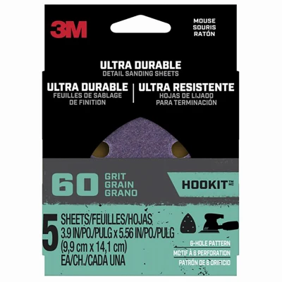 60-grit Mouse Detail Sanding Sheets - 5 Pack