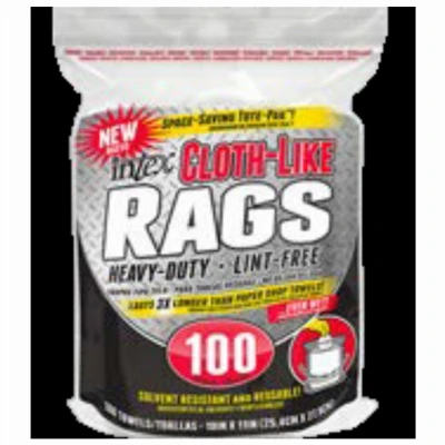 Durable White Cloth-like Cleaning Rags – 100 Pack