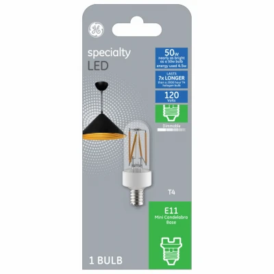 4w Clear Led Filament Bulb – 500 Lumens, Warm Glow