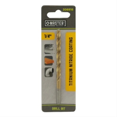 1/4 X 4-inch High-speed Steel Drill Bit, Titanium Nitride Coated, Model 308916
