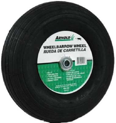 14" Replacement Wheelbarrow Wheel With Steel Rim & Rugged Tire