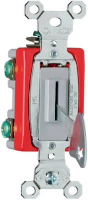 Pass & Seymour 20a Heavy Duty Keyed Single Pole Toggle Switch - Gray