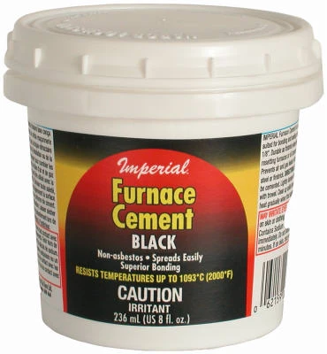 8 Oz. Black Furnace Cement For Heat-resistant Repairs